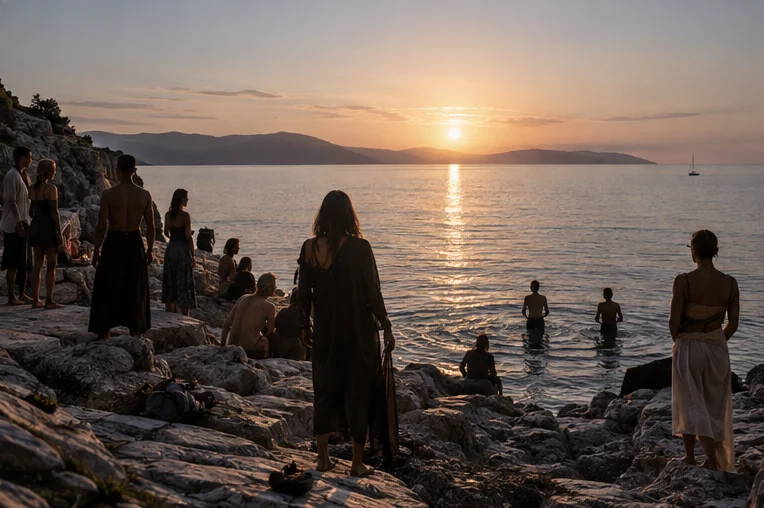 Dawn sea ritual